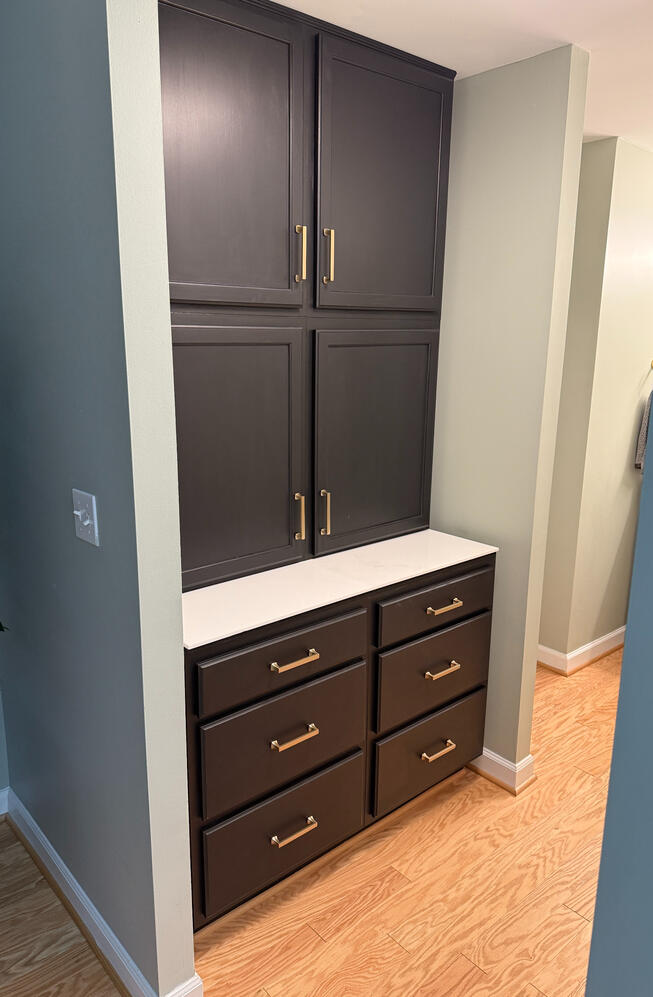 Custom Built-in Furniture Replaced Partial Closet